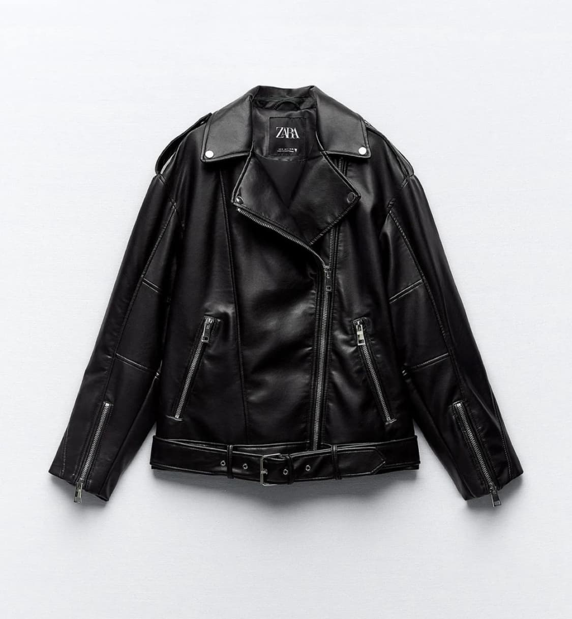 [새제품] ZARA 자라 블랙 라이더 가죽 자켓 상품이미지1