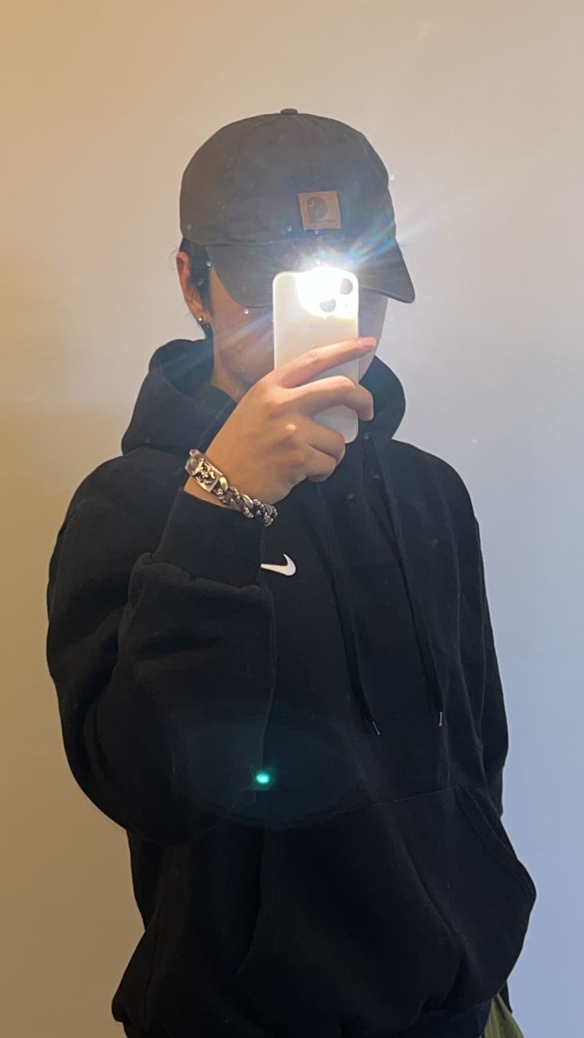 나이키 올드스쿨 블랙 후드티 상품이미지1