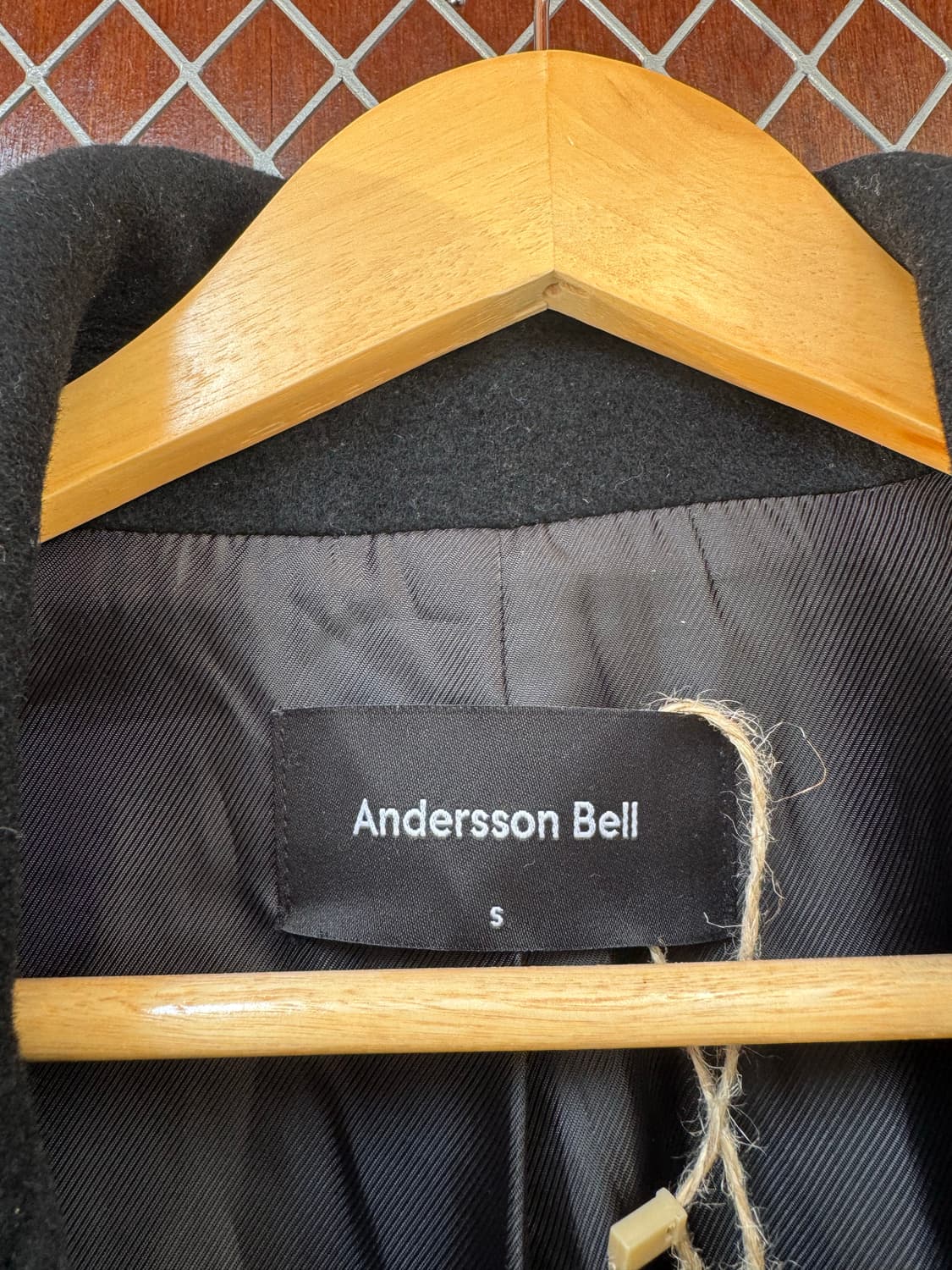 앤더슨벨 조나스 오버핏 캐시미어 블랙 롱 더플 코트 S 상품이미지2