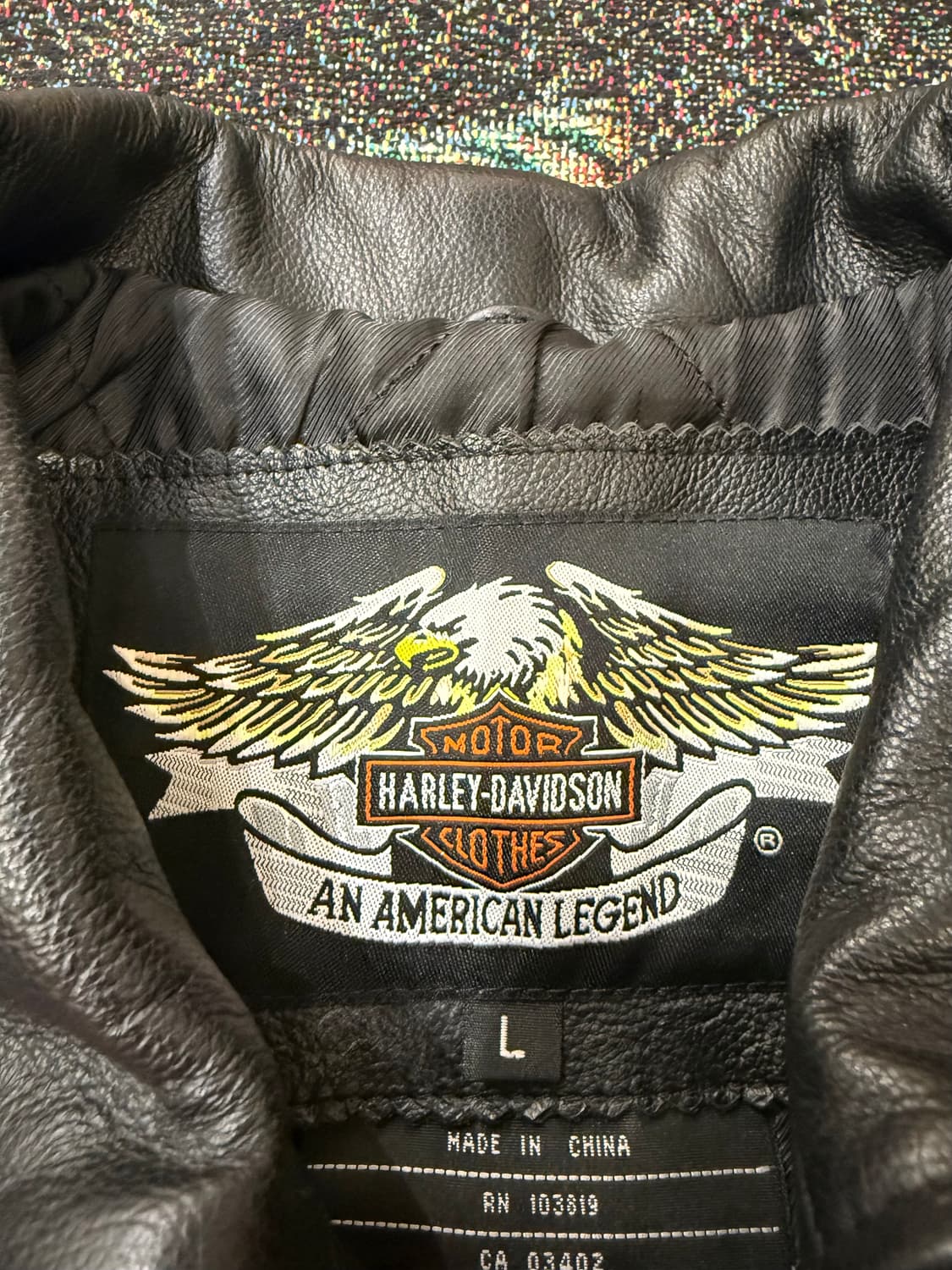 할리데이비슨 플레임 소가죽 라이더 레더 자켓 상품이미지5