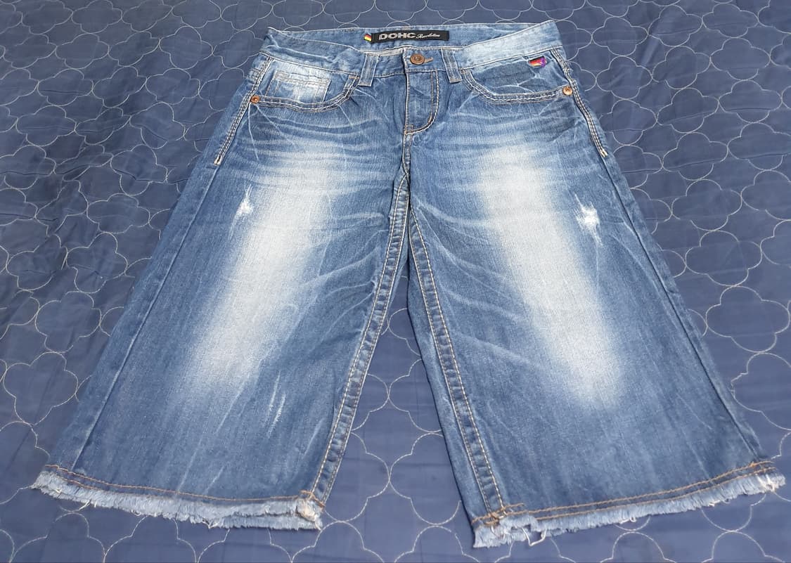 (빈티지) DOHC 에이징 데미지 워싱 버뮤다 데님팬츠 (28) 상품이미지1