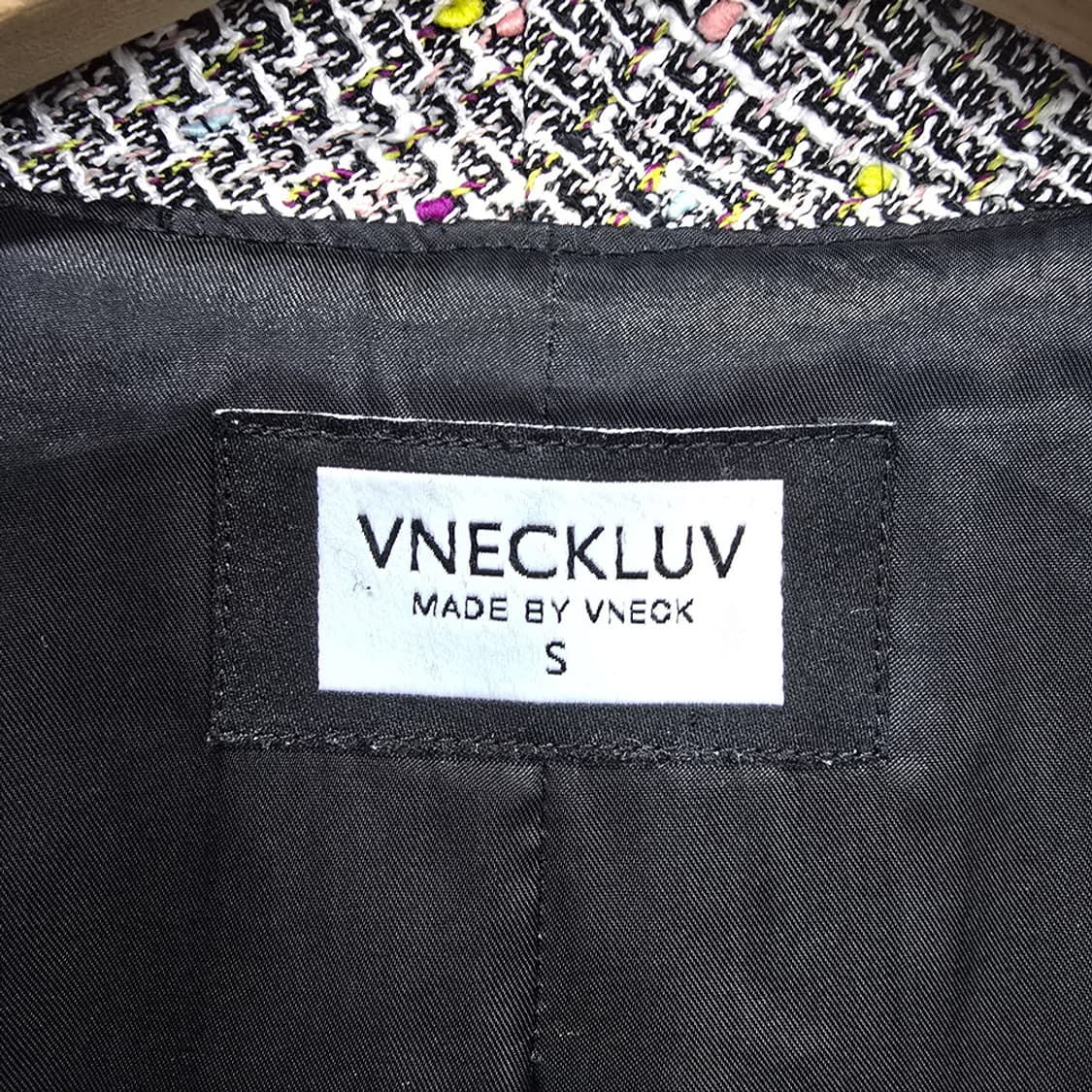 브이넥러브(VNECKLUV) 트위드 자켓 캐시미어혼방 S 상품이미지8