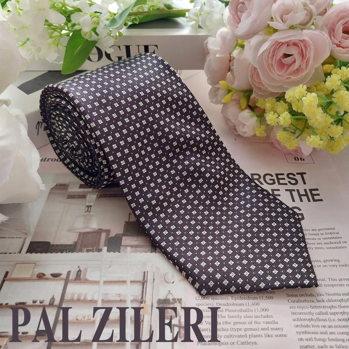 빨질레리 실크 마이크로 패턴 넥타이 8.6cm A+등급 K2150 상품이미지2
