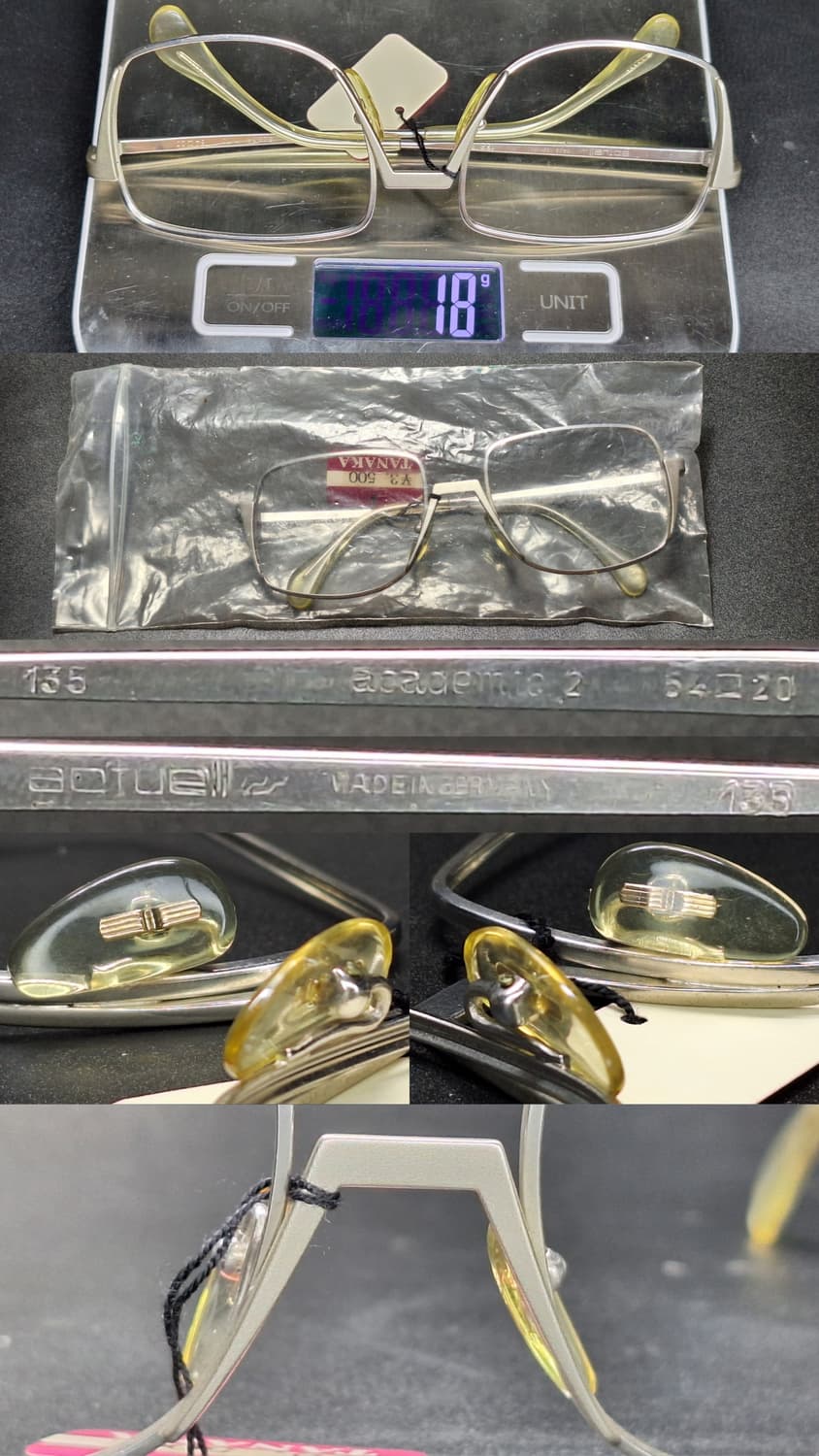 80s 독일제 빈티지 데드스톡/54mm 안경테 Actuell 상품이미지6