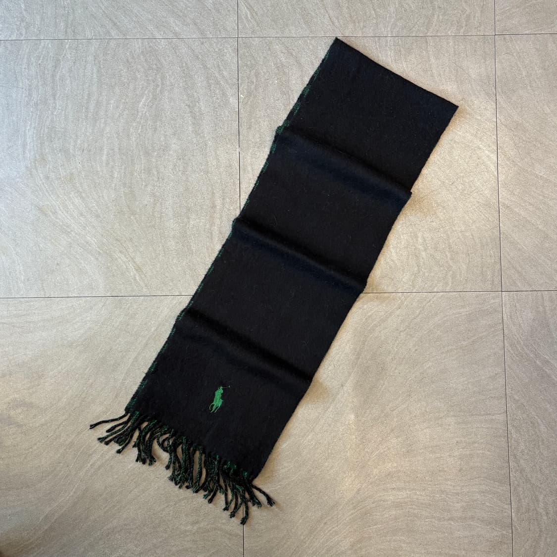 폴로 이태리 생산 정품 양면 램스 울 머플러 목도리 상품이미지1
