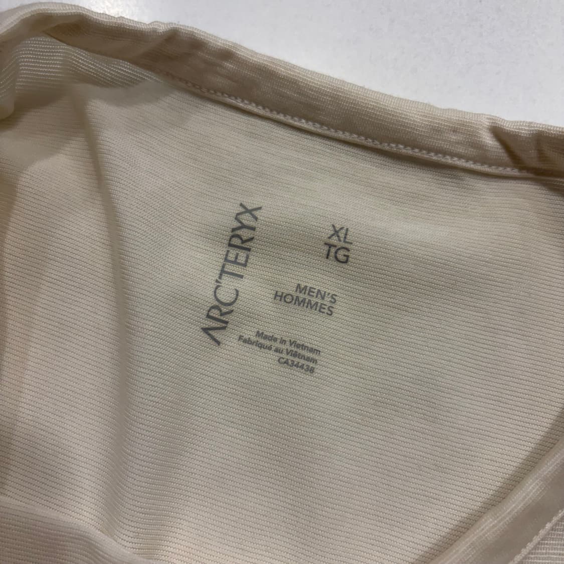 [XL] 아크테릭스 아크로고 엠블럼 반팔 티셔츠 아이보리 D431 상품이미지4