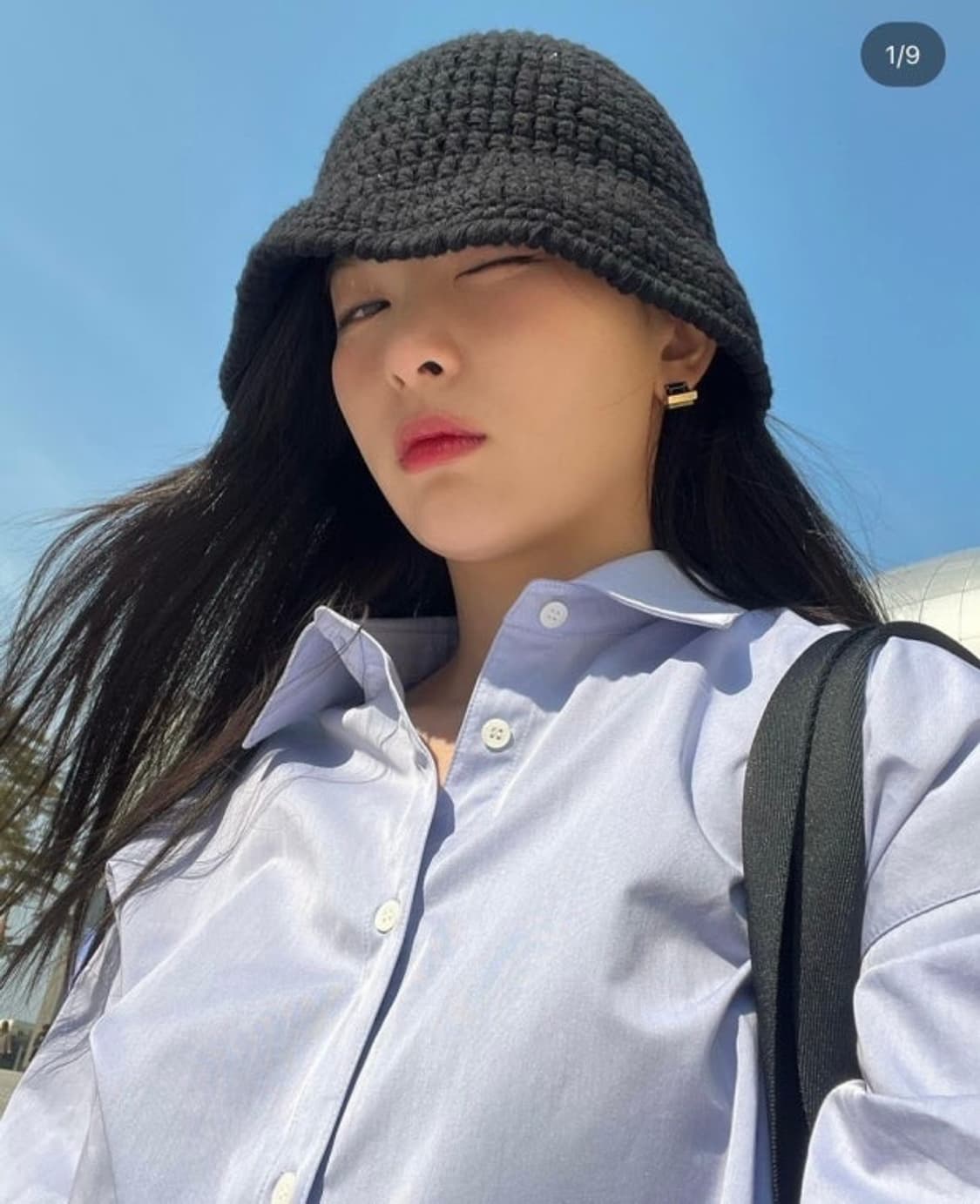 로우클래식 니트 버킷햇 블랙 상품이미지1