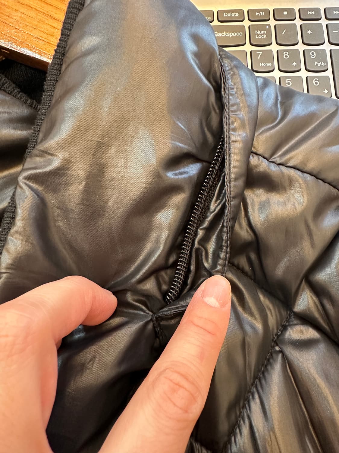 L) 디키즈 블랙 다이아 퀼팅 패딩 점퍼 상품이미지7