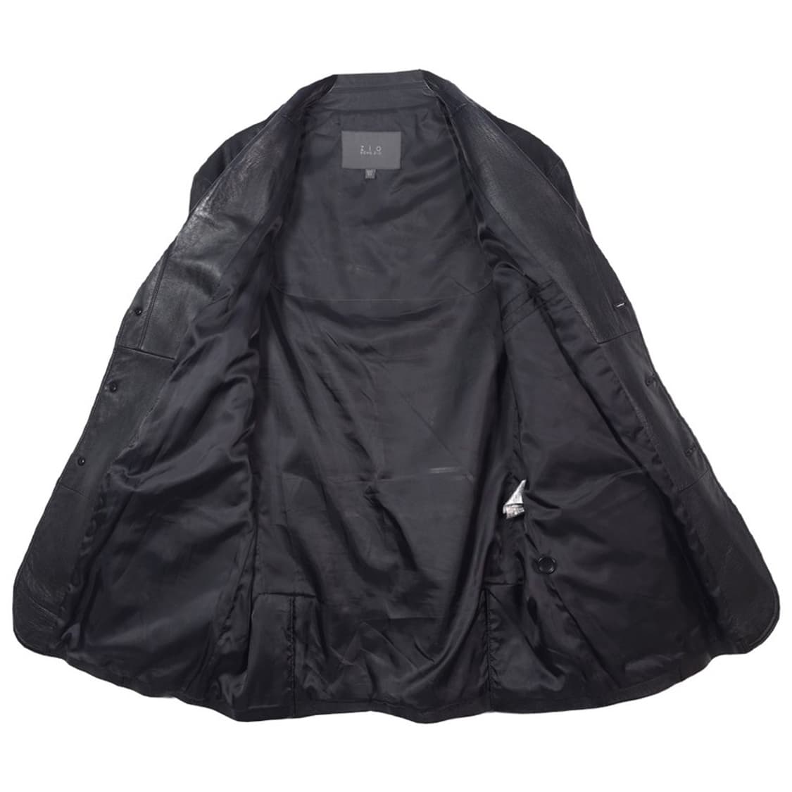 지오송지오 리얼 램스킨 미니멀 3버튼 가죽 블레이저 XL 상품이미지2