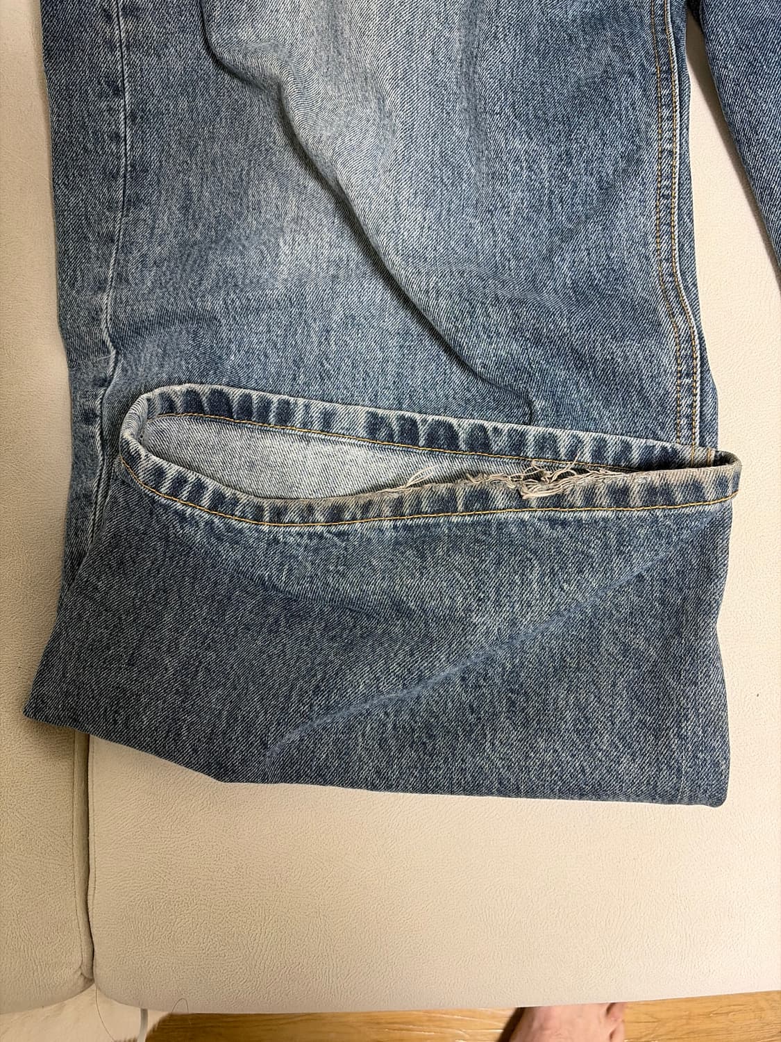 해칭룸 wide curve jeans washed blue 4사이즈 상품이미지3