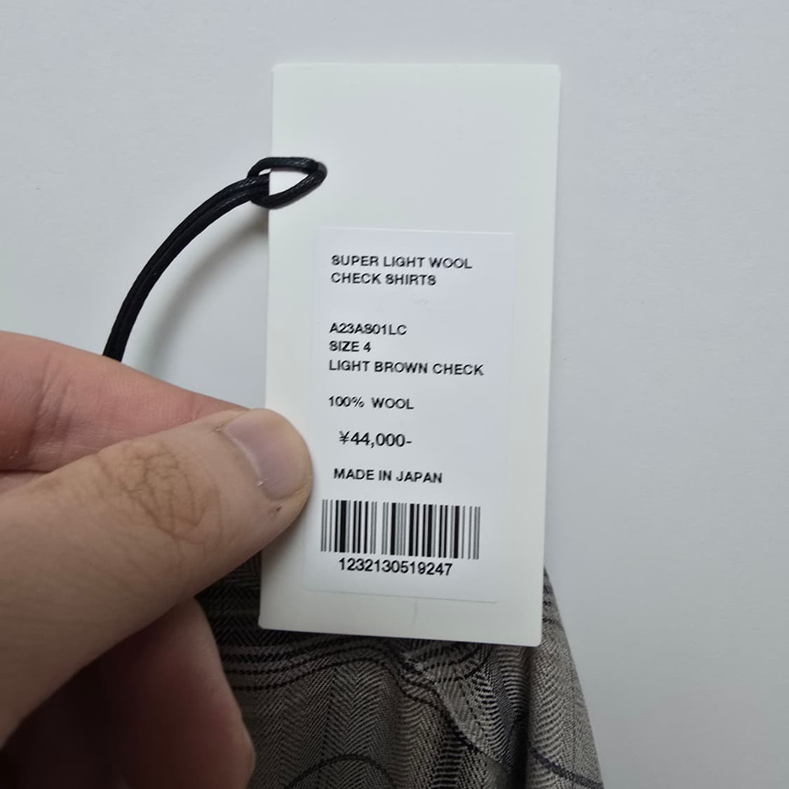 23aw 오라리 울 체크셔츠 브라운 4 상품이미지5