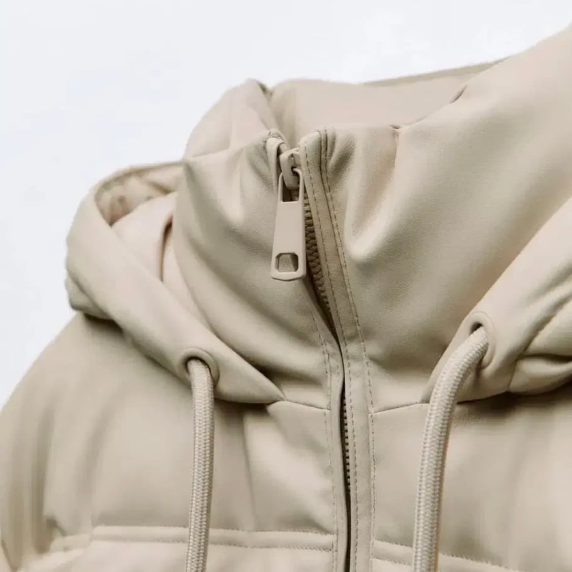 자라 페이크 레더 크롭 패딩 3046/202 상품이미지3