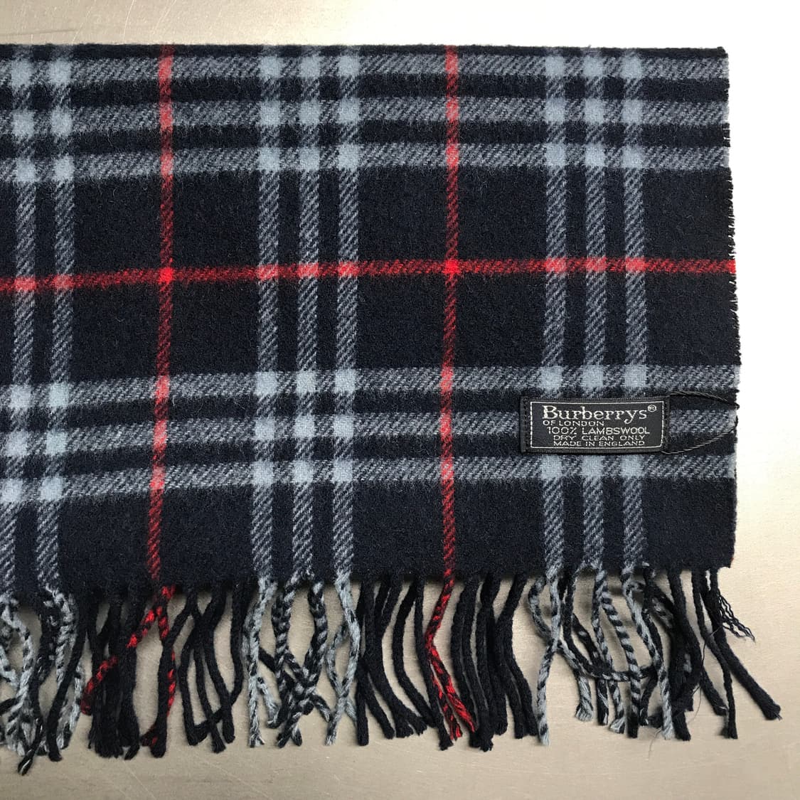 버버리 정품 램스울 머플러 네이비 상품이미지3