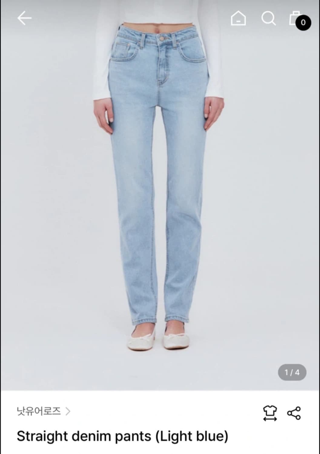 낫유어로즈 스트레이트 데님 팬츠 L 상품이미지1