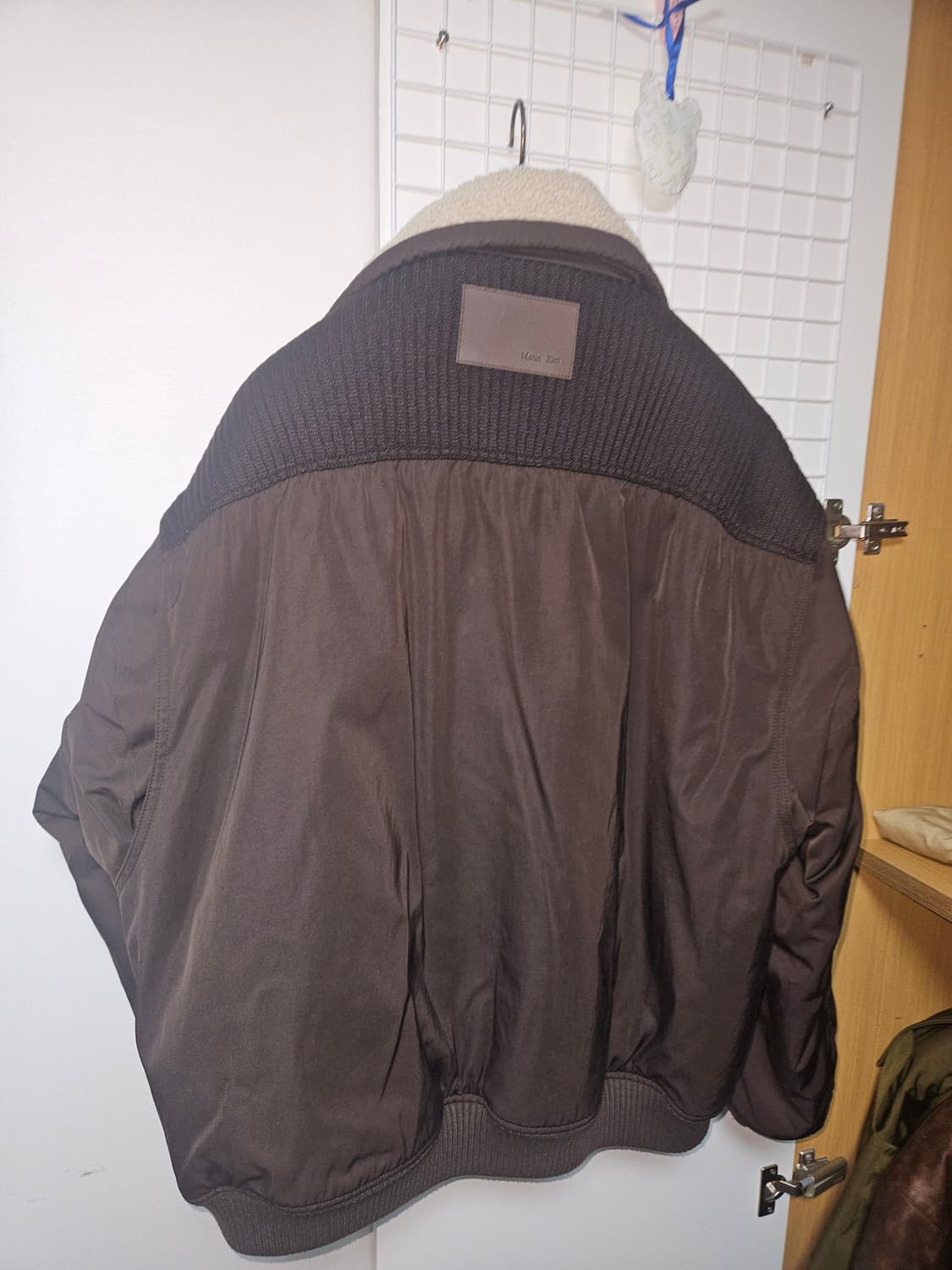 마뗑킴 니트 믹스드 플라이트 점퍼 L 브라운 상품이미지1