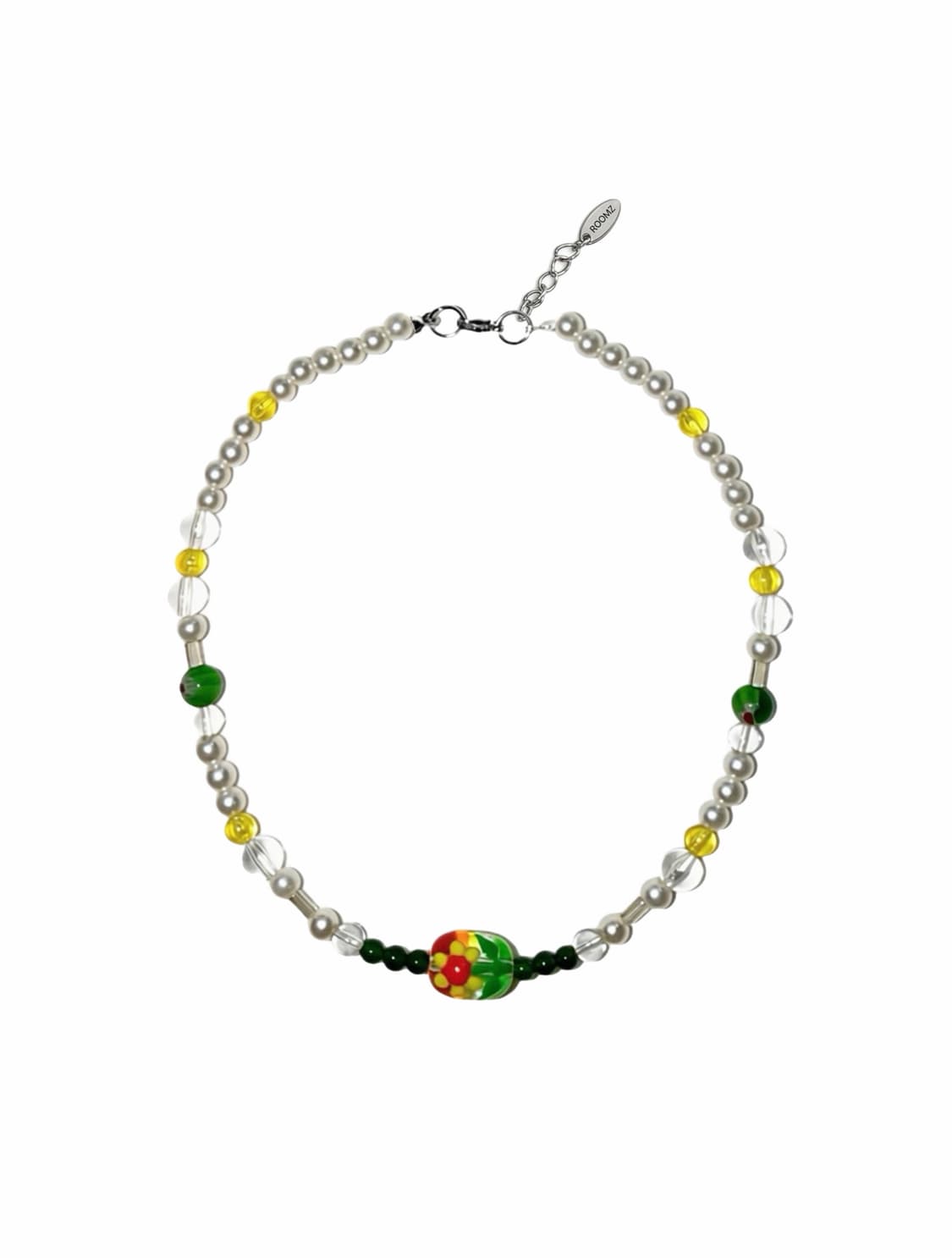 FLOWER  BEADS NECKLACE 플라워 비즈목걸이 상품이미지1