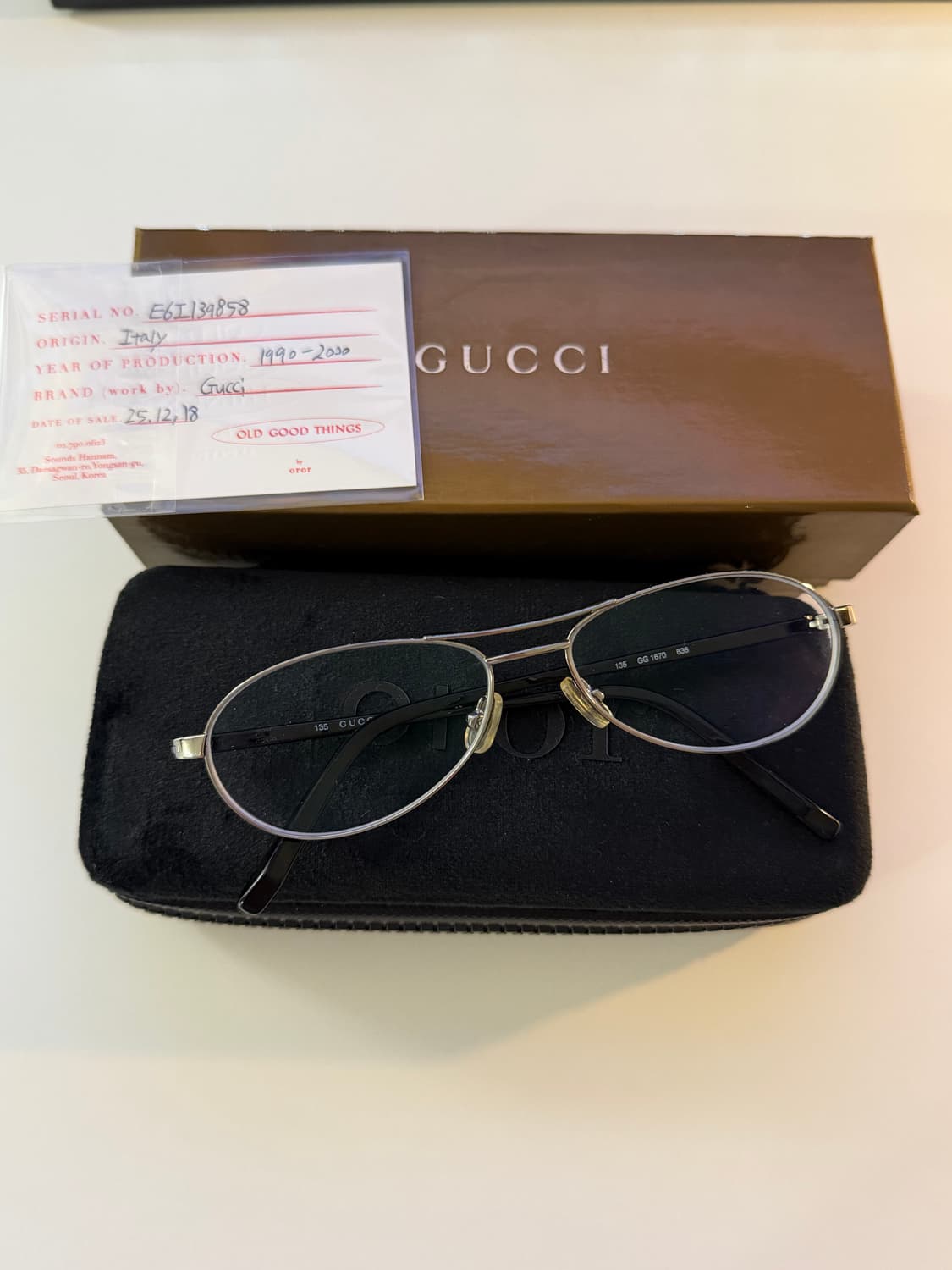 구찌 데드스탁 90s 안경 (올드굿띵즈) 상품이미지1