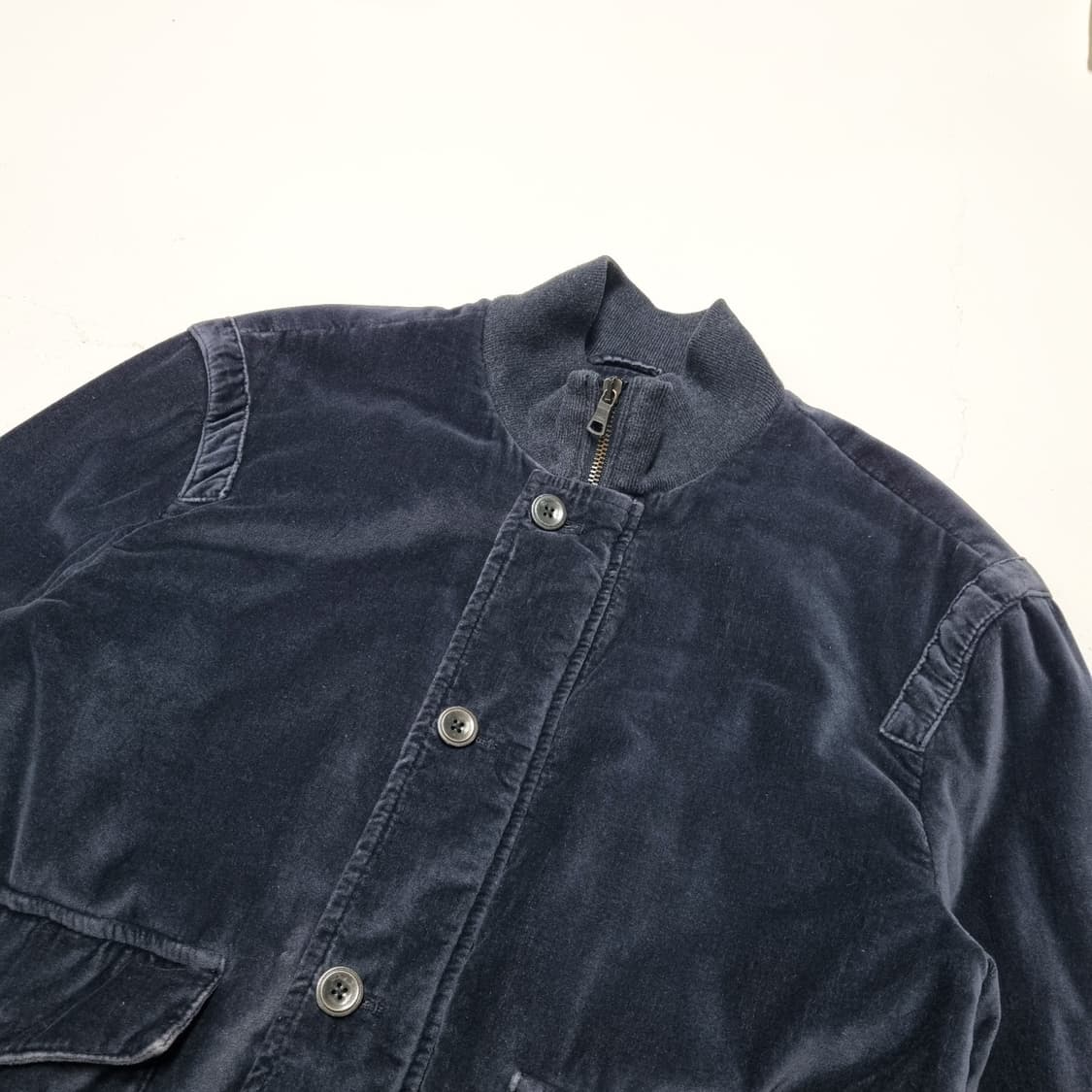 ARMANI EXCHANGE 벨루어 블루종 점퍼 - M 상품이미지3