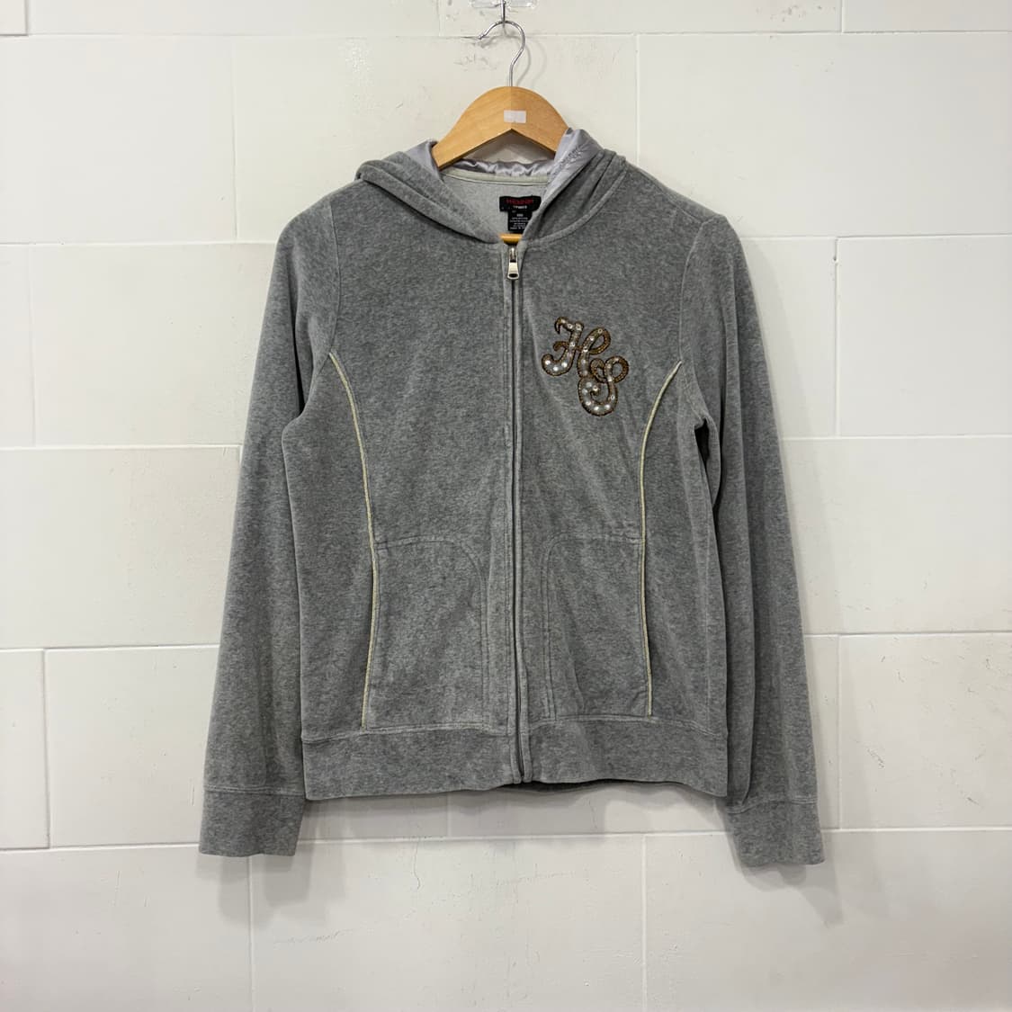 y2k 벨벳 후드집업 상품이미지1