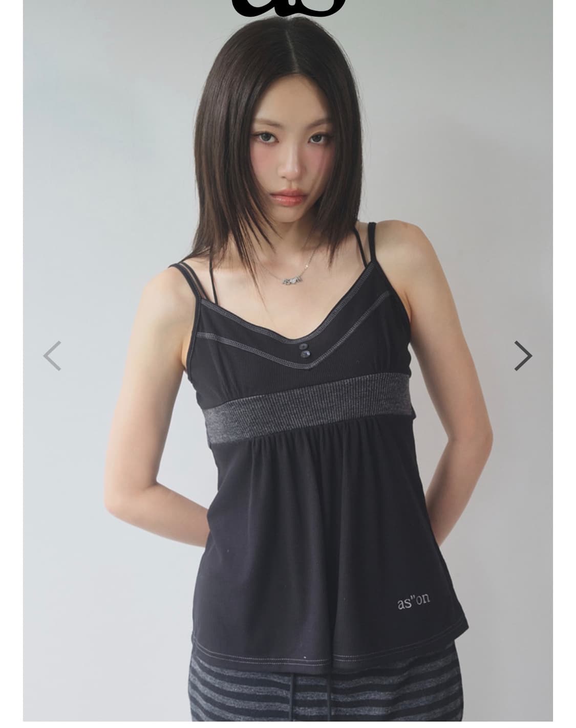  ASON BACK RIBBON SLEEVELESS / BLACK 상품이미지1