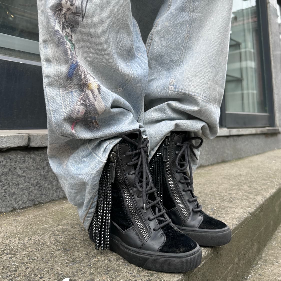 00s 레어 쥬세페 자노티 웨지 스니커즈 힐 상품이미지9