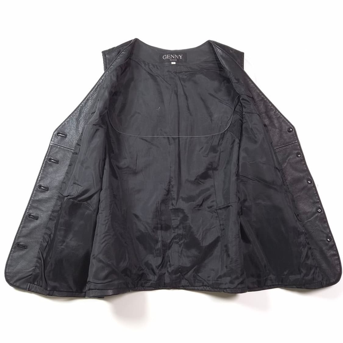 GENNY 빈티지 무드 리얼 레더 버튼 베스트 88 상품이미지5