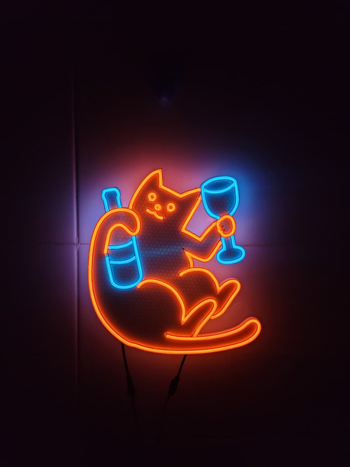 네온사인 고양이 와인 led 램프 조명 무드등 상품이미지2