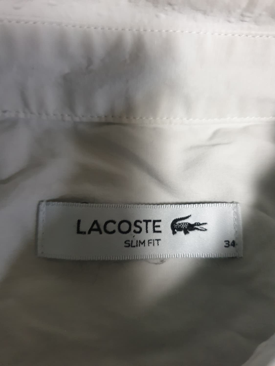 (동일드방레) 라코스테 슬림핏 스트레치 포플린 코튼 셔츠 (S) 상품이미지3