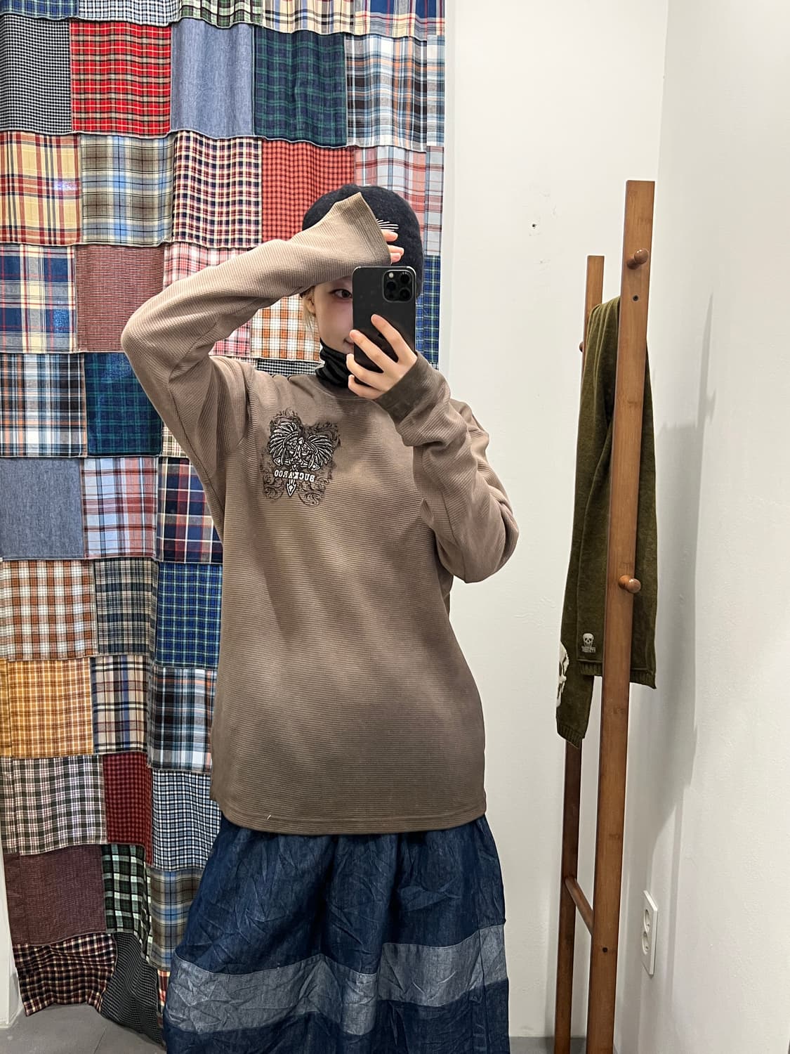 Buckaroo 브라운 패치 니트 상품이미지2