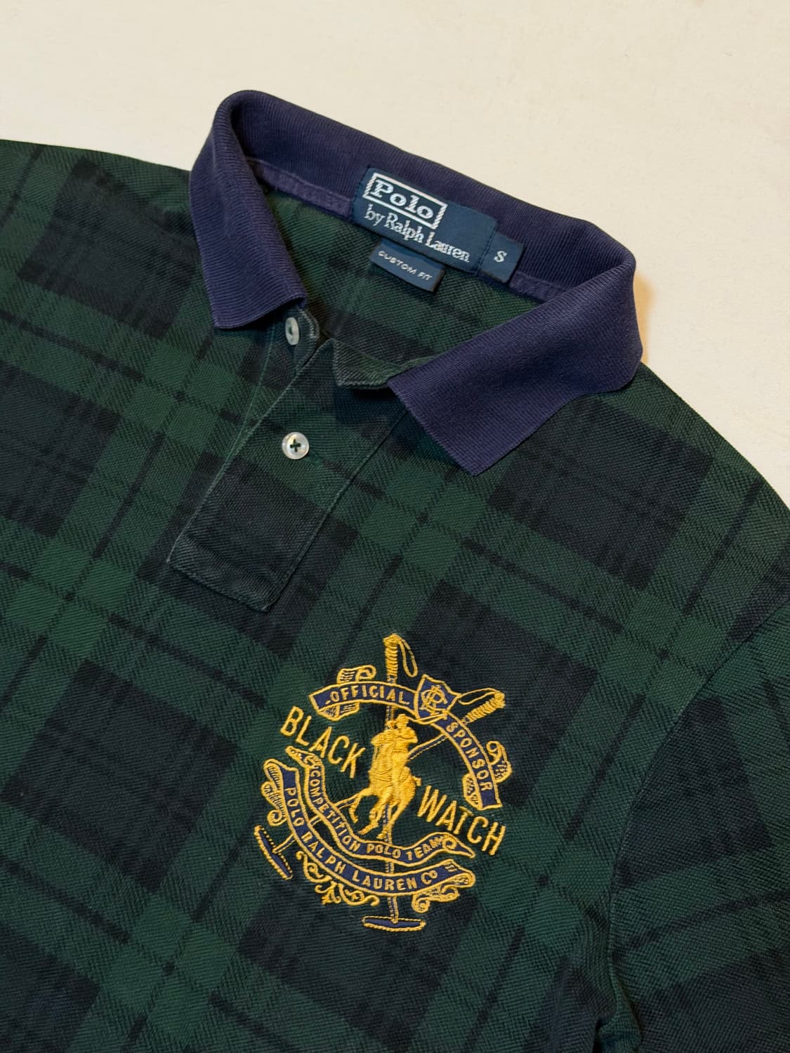 초희귀) 폴로 빅포니 치프키프 블랙와치 체크패턴 카라티 상품이미지3