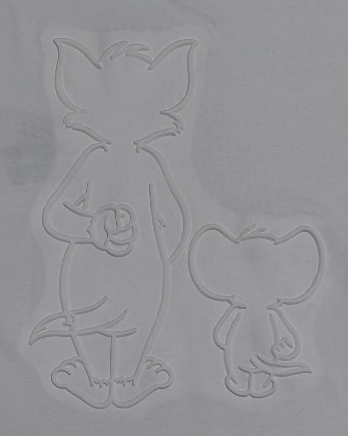 톰과 제리 오피셜 라이선스 후면 입체 자수 티셔츠 (M사이즈) 상품이미지1