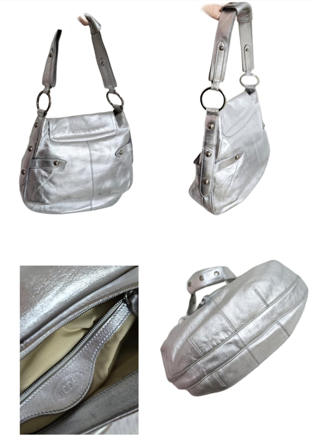 정품 토즈  실버  호보백 상품이미지1