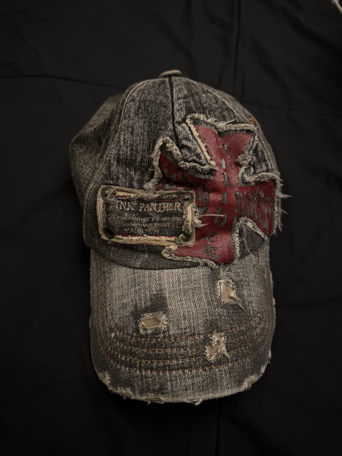 핑크팬서 y2k 데님 그런지 볼캡 상품이미지1