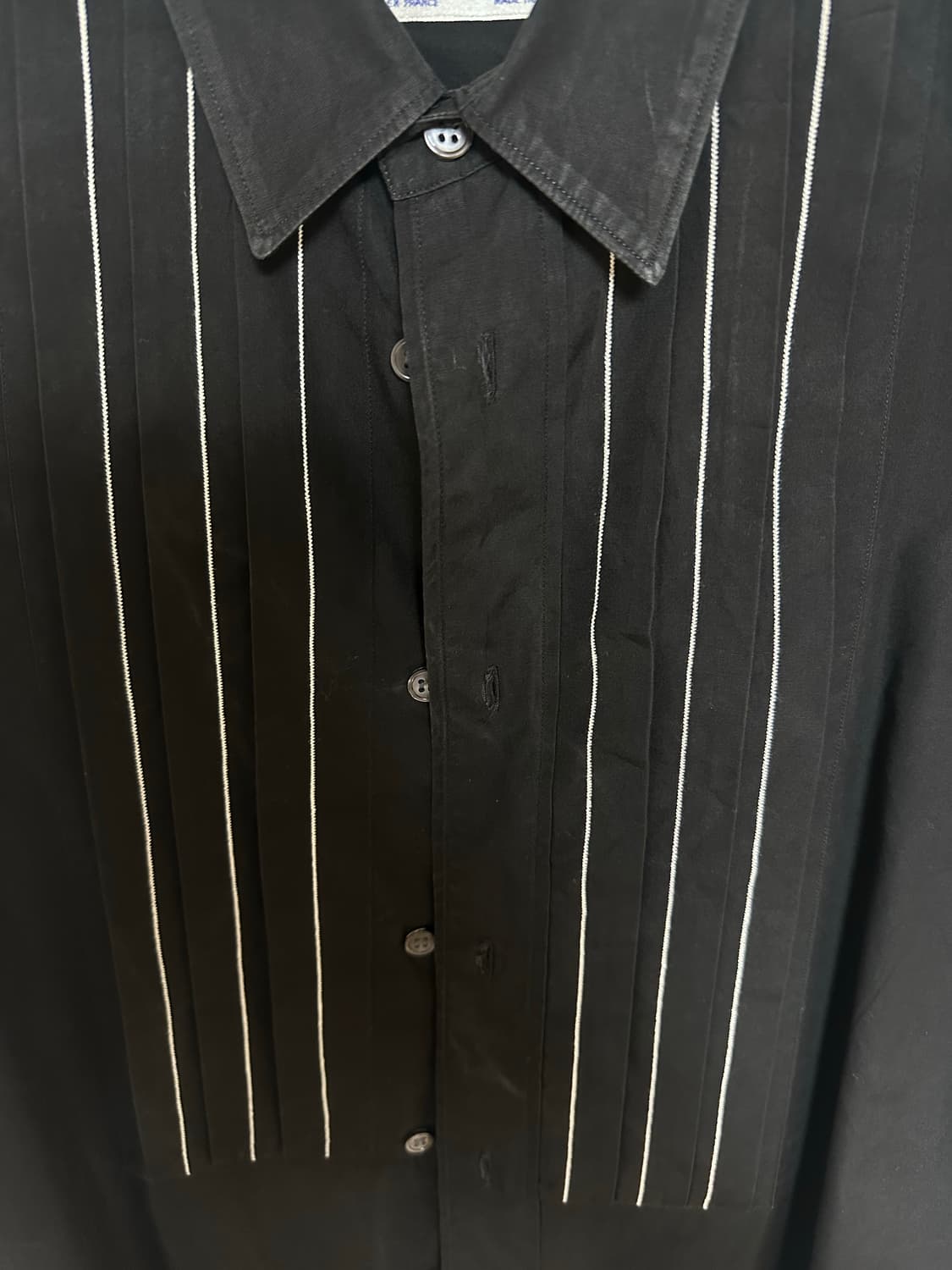 꼼데가르송 스트라이프 플레이티드 셔츠 (M) 상품이미지4