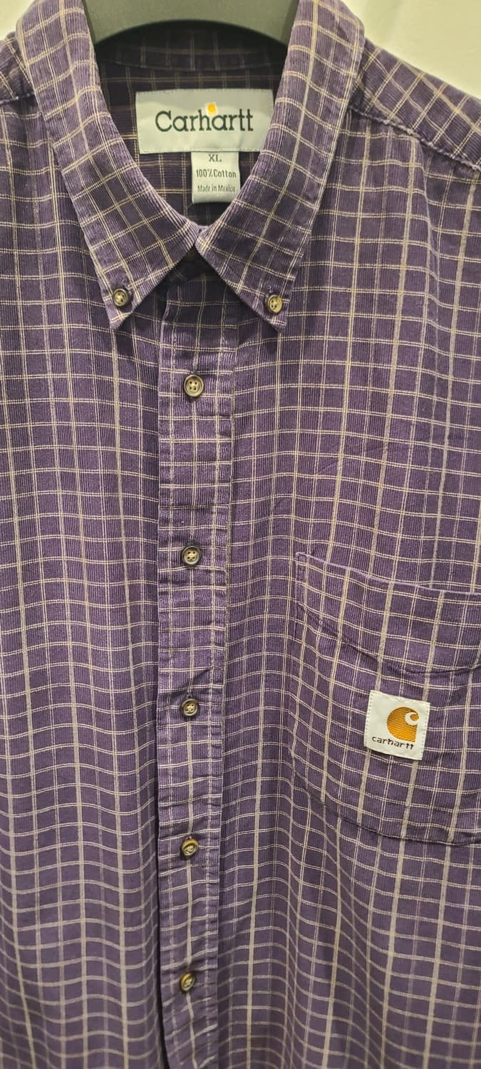 칼하트 코듀로이 체크 패턴 긴팔 셔츠  상품이미지2