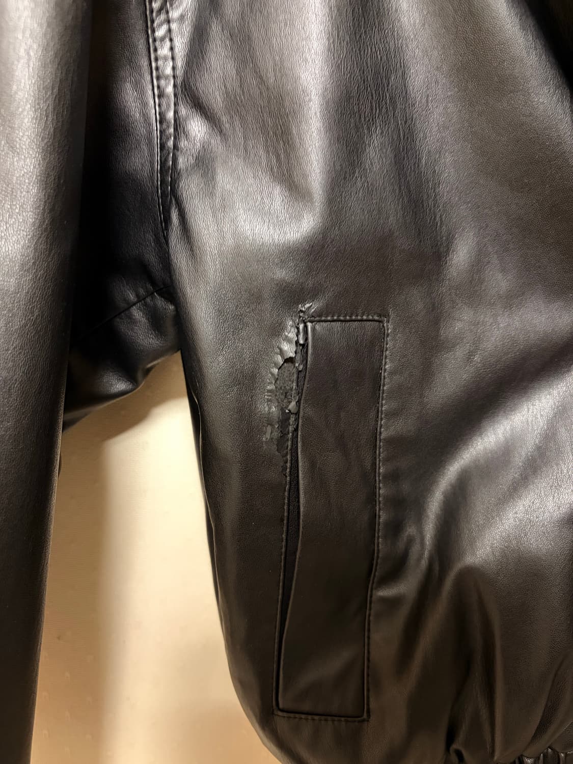 아모멘토 비건 레더 블루종 상품이미지7