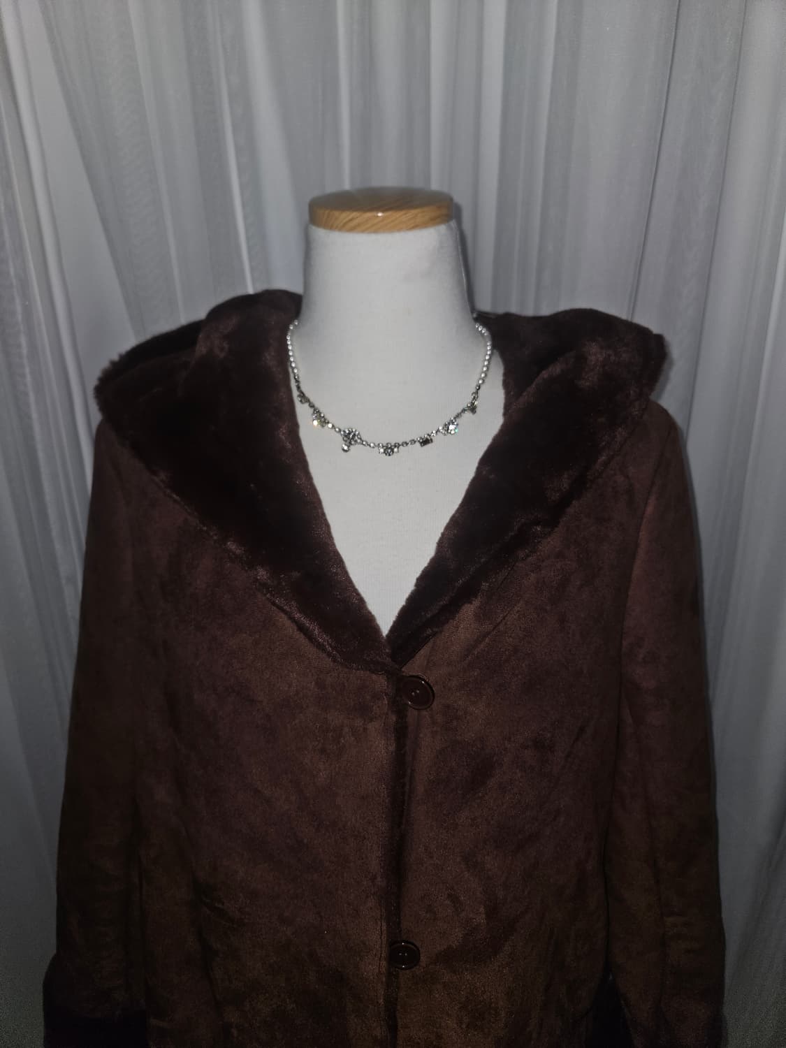 세실맥비 히메 브라운 퍼 후드 코트 상품이미지2