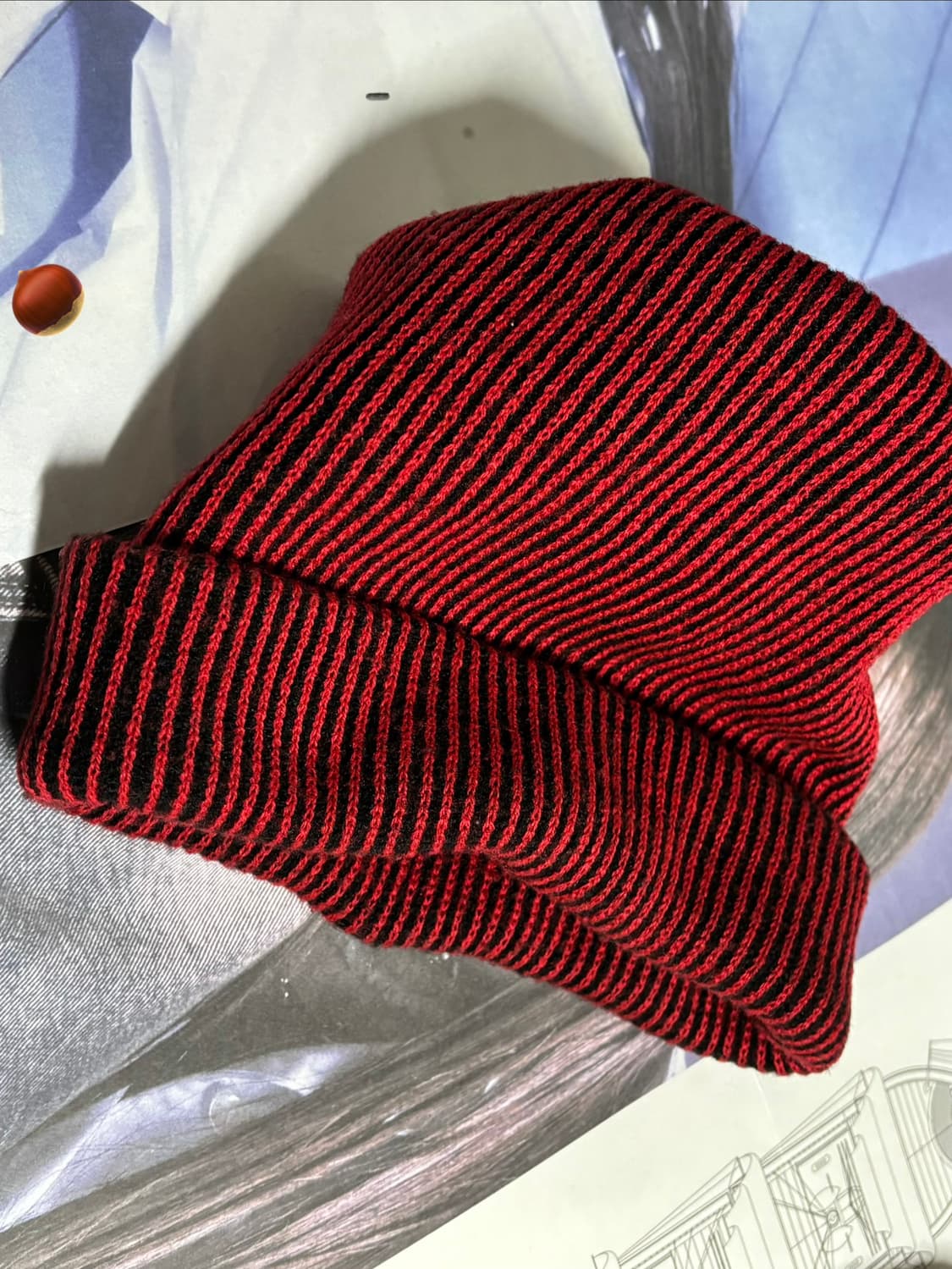 90s 빈티지 시카고불스 스트라이프 레드 비니 상품이미지4