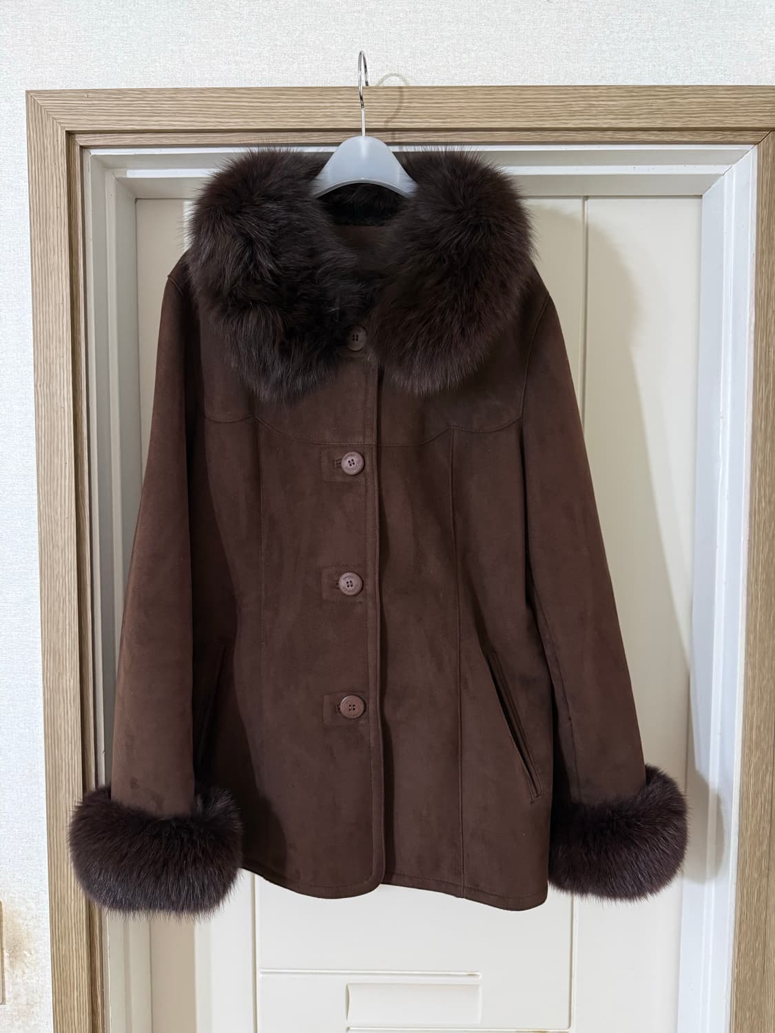 리얼 퍼 스웨이드 자켓 상품이미지1