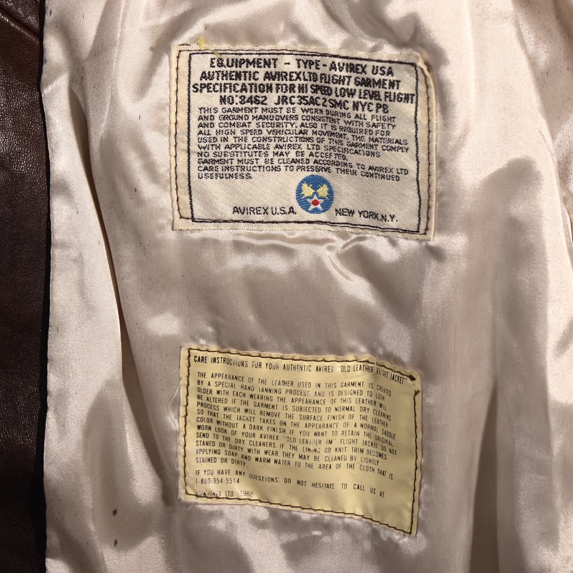아비렉스 TYPE G-1 플라이트 레더자켓 상품이미지5