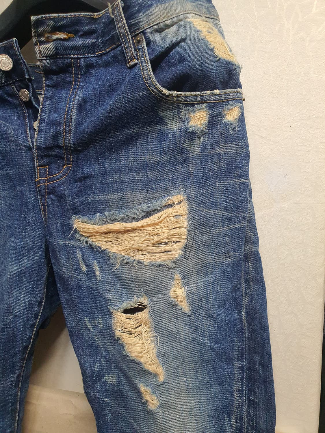 빈티지 워싱 데님진 29 상품이미지3