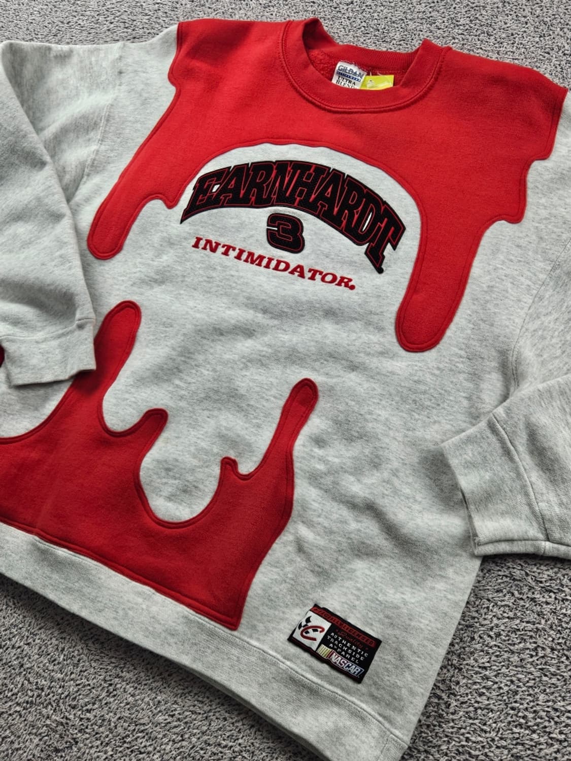 언하트 레이싱 아플리케 커스텀 맨투맨 스웻 셔츠 (XL추정) / 9349 상품이미지6