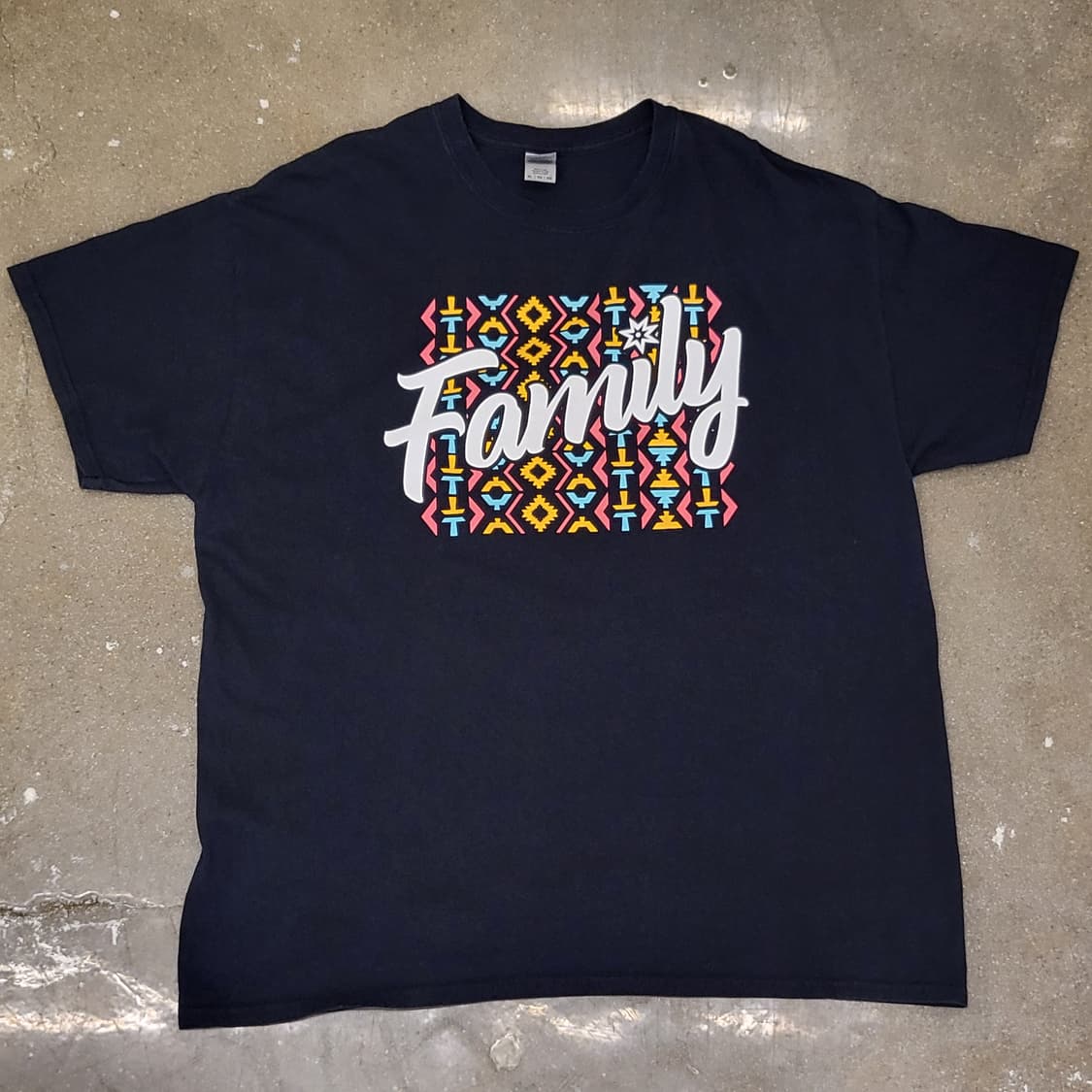 길단 Family 프린팅 반팔 티셔츠 블랙 상품이미지1