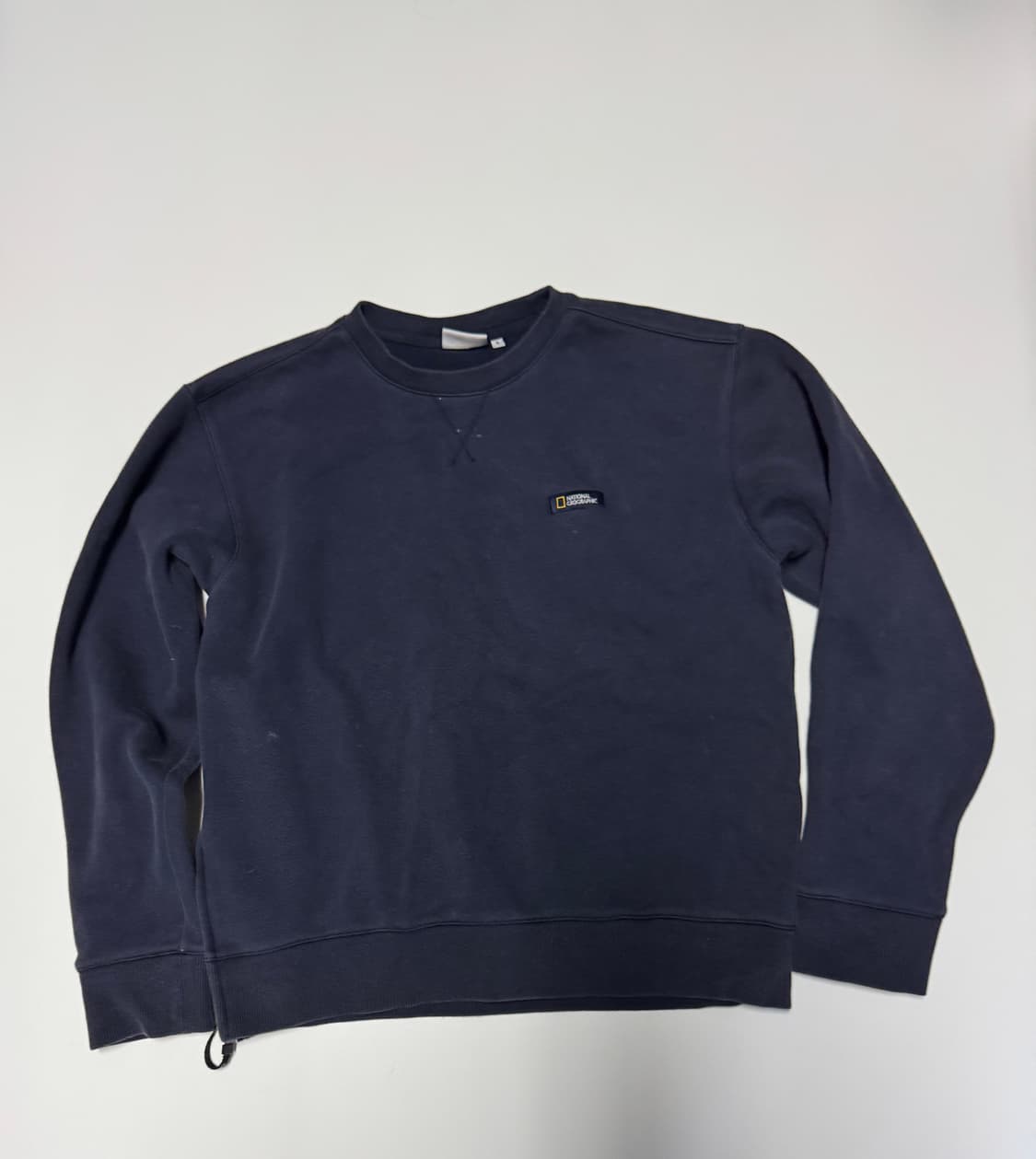 여성 내셔널지오그래픽 옆 트임 맨투맨 S 네이비 상품이미지1