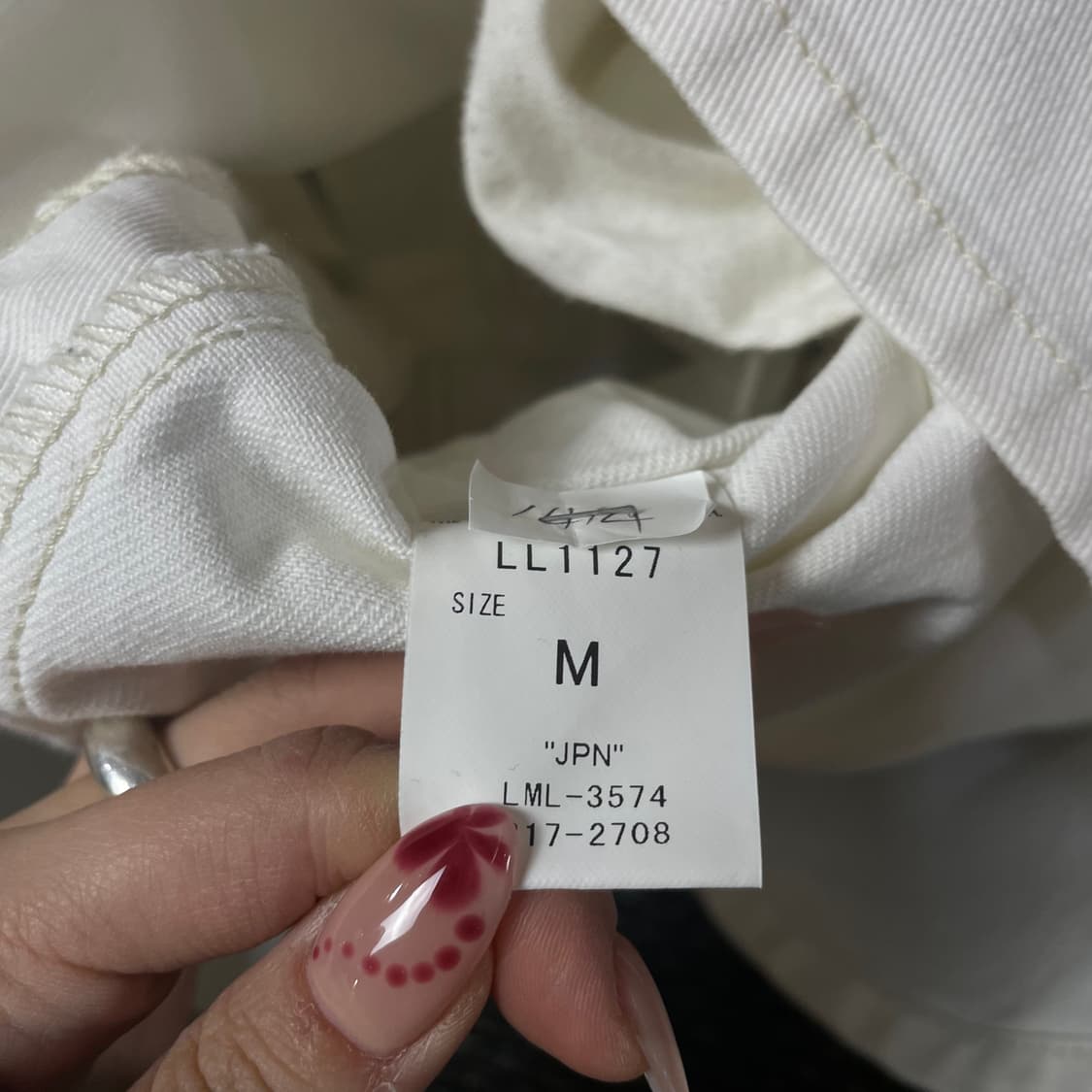 Lee 리 화이트 포켓 멜빵 스커트 M 상품이미지4