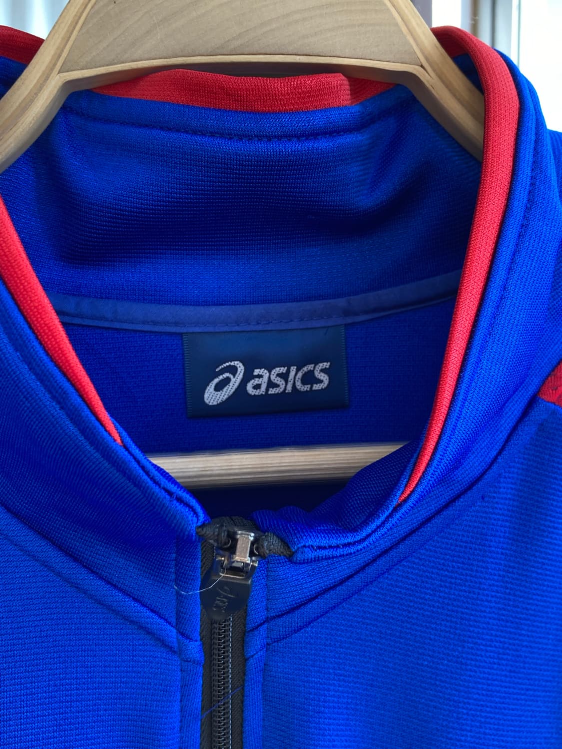 asics 아식스 블루 후리스 집업 상품이미지4