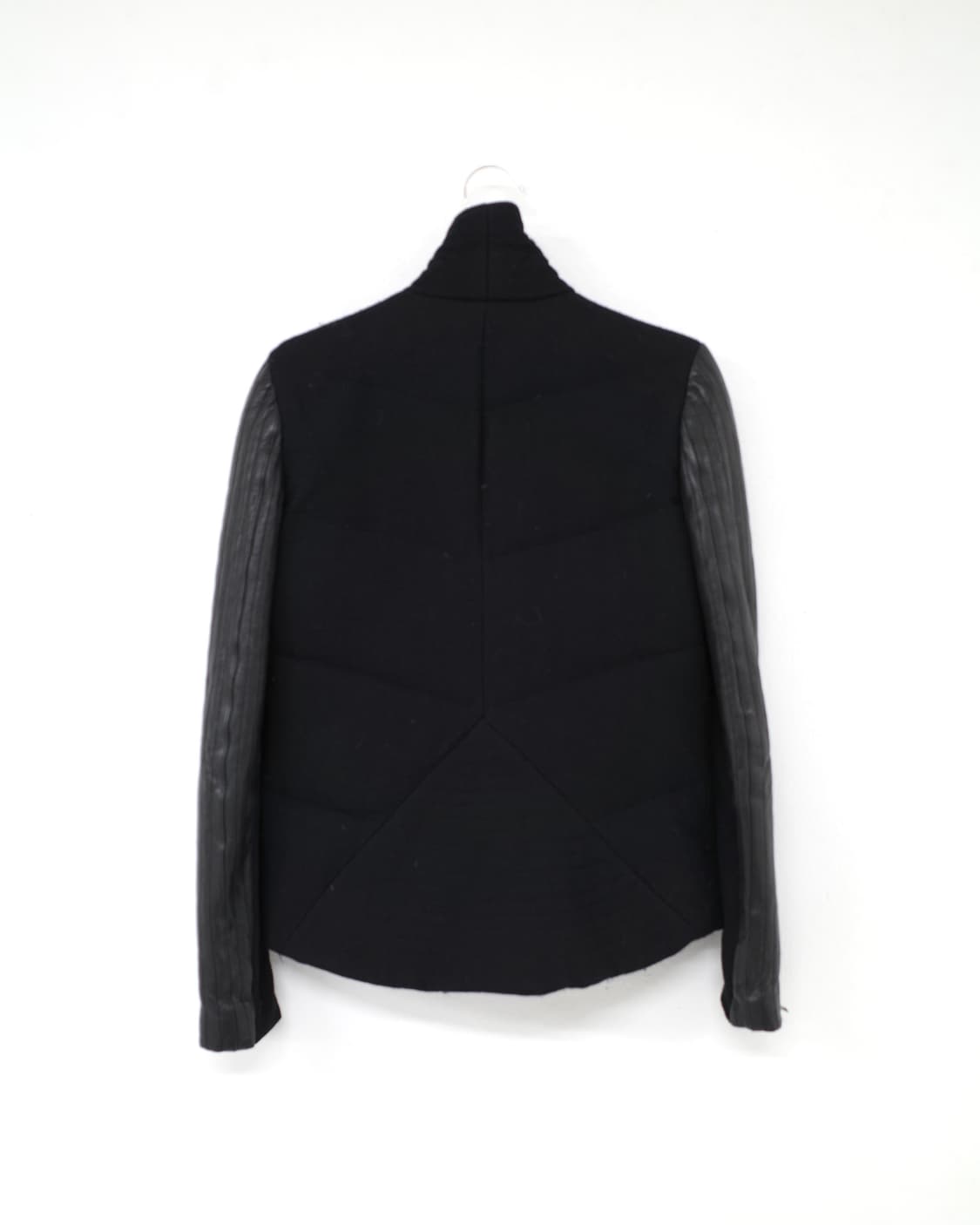 Helmut Lang Sleeve Leather Wool Jacket 상품이미지2