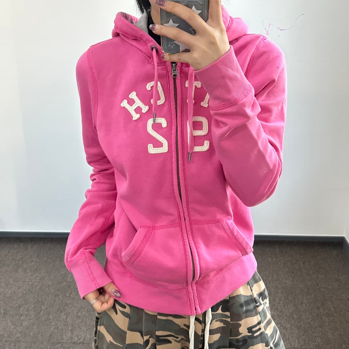 Abercrombie 아베크롬비 fitch92 핑크 후드집업 상품이미지2