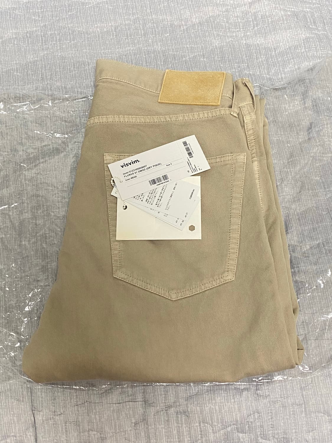 2)visvim fluxus 01 dmgd dry pique beige 상품이미지5