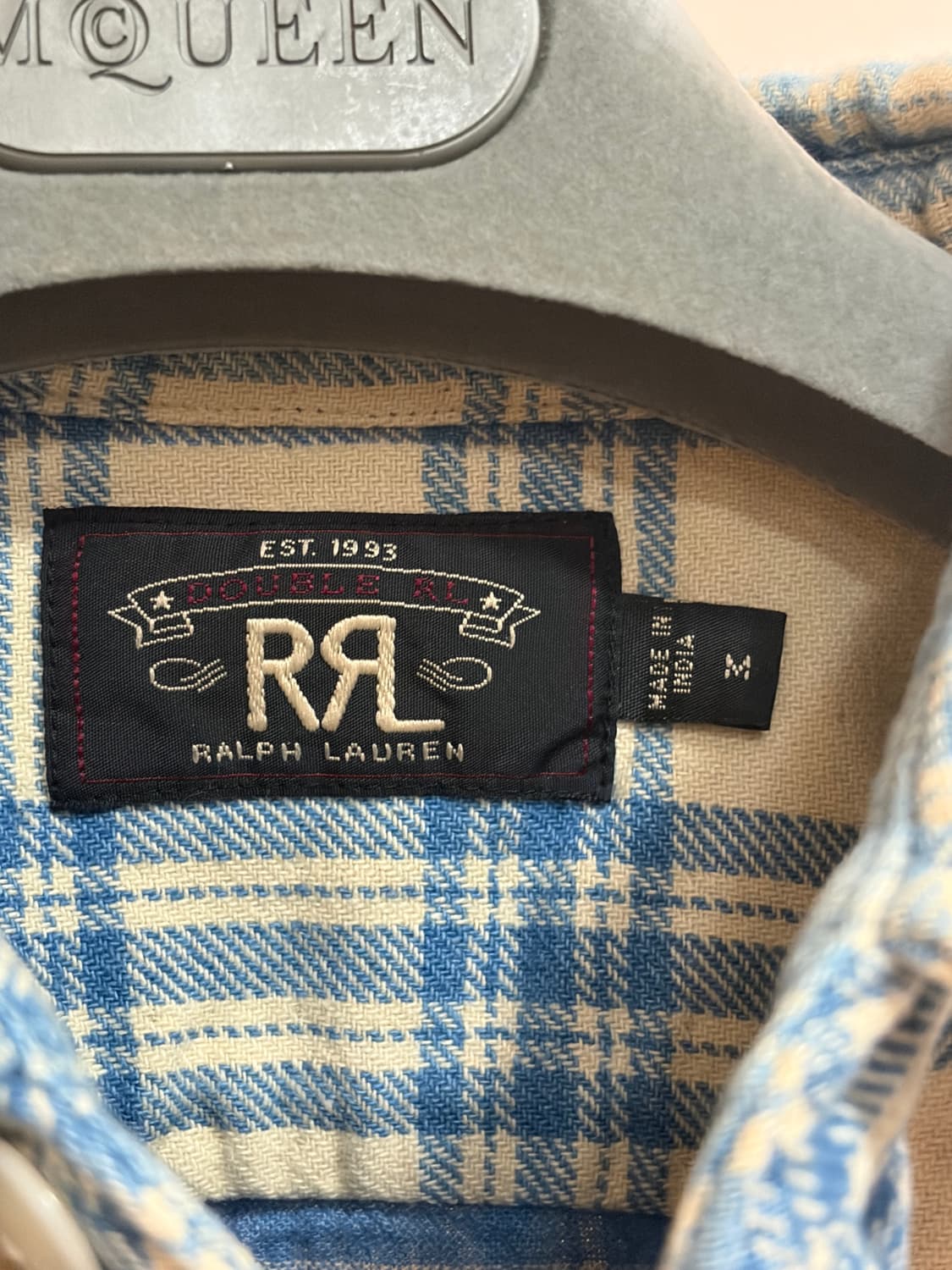 (M) RRL 더블페이스 플레이드 워크 셔츠 상품이미지2